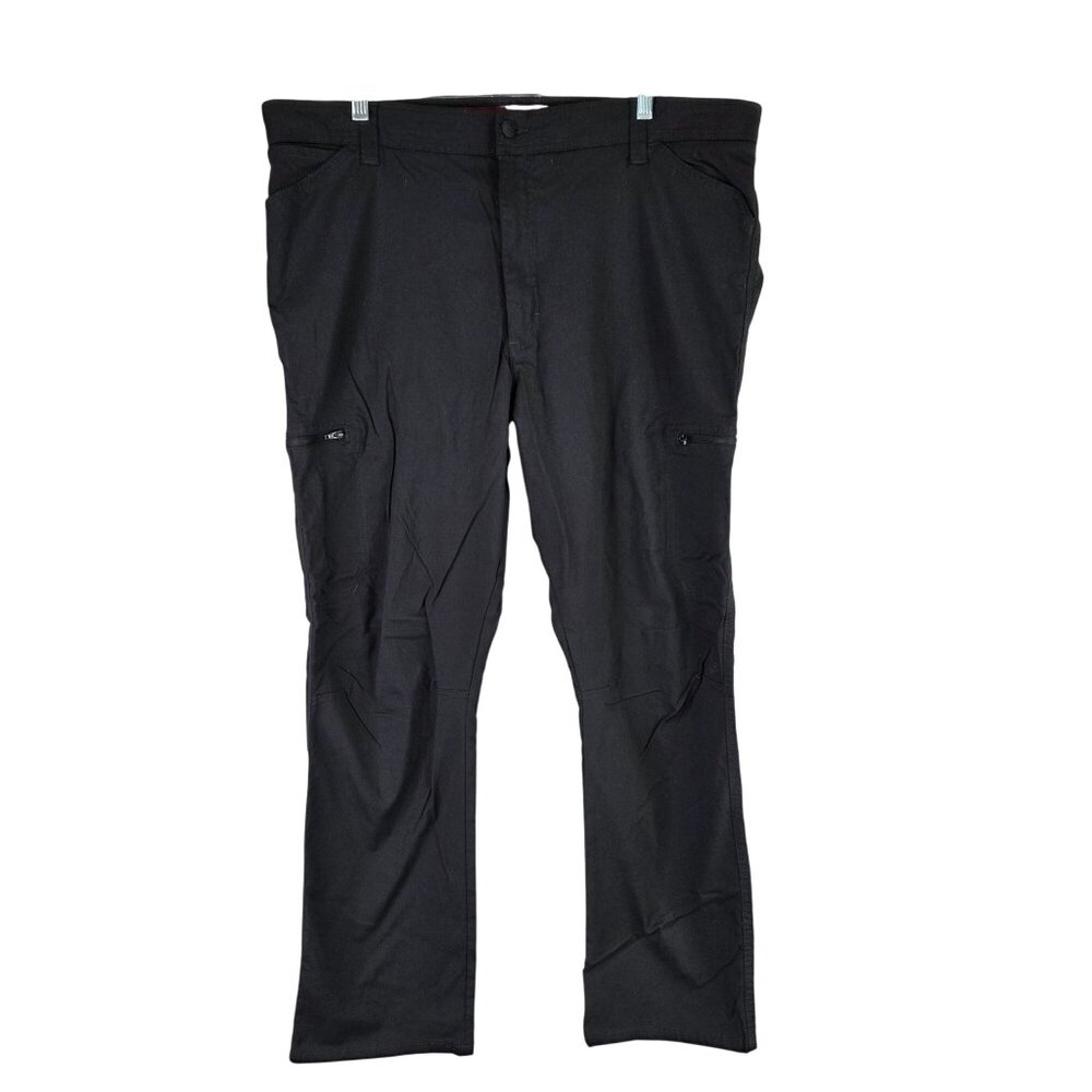 Mens Wrangler Black Outdoor Performance Cargo Pants Zipper Pockets Size 40x30